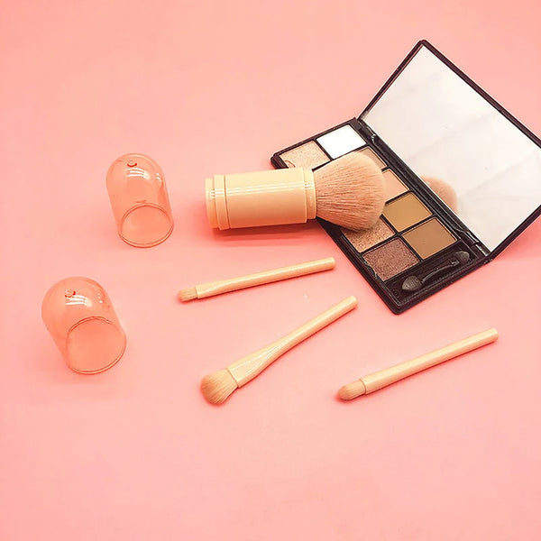 ✨ ShaliLynn Luxe 4-in-1 Portable Travel Makeup Brush Set