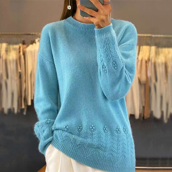 🌸 Meadow Bloom Floral Knit Sweater