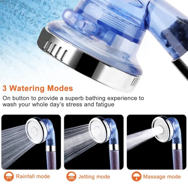 🚿 ShaliLynn Luxe 3-Mode Mineral Bead Handheld Shower Head