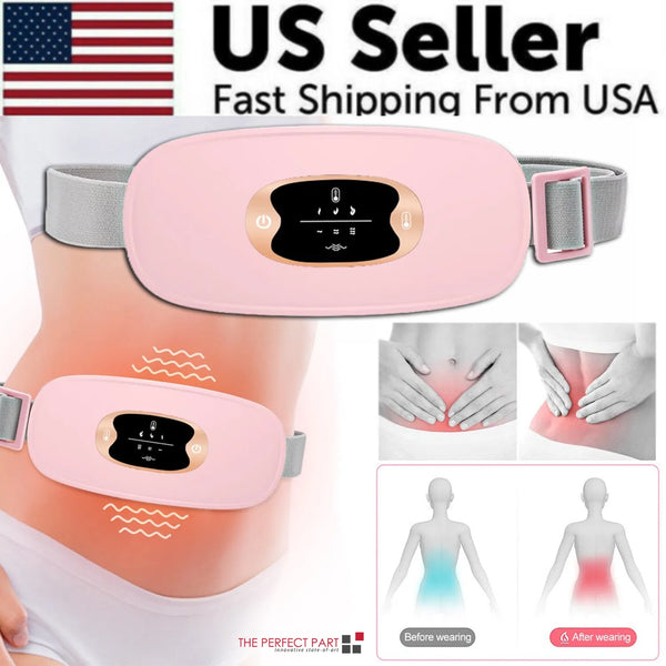 🌸 Wearable Heating & Vibration Comfort Belt | Pink