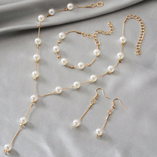 🤍 ShaliLynn Pearl Whisper 4-Piece Jewelry Set